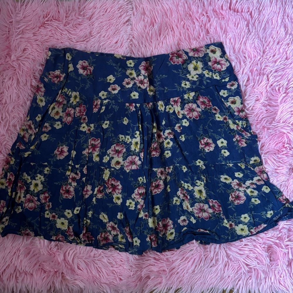 American Eagle Outfitters sz M blue/purple floral skirt